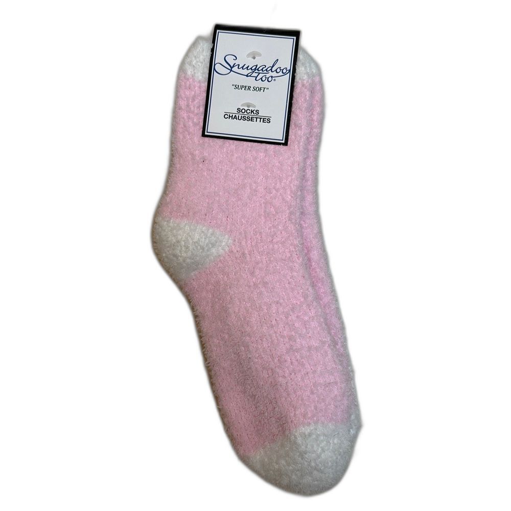 Snugadoo Too Super Soft Pink Fuzzy Socks Women's